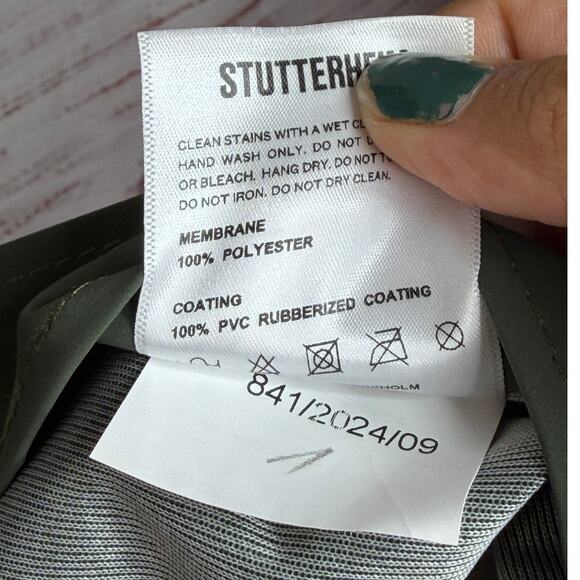 Stutterheim Stockholm Green Rain Coat Size XL Waterproof Coat Winter - Picture 11 of 11